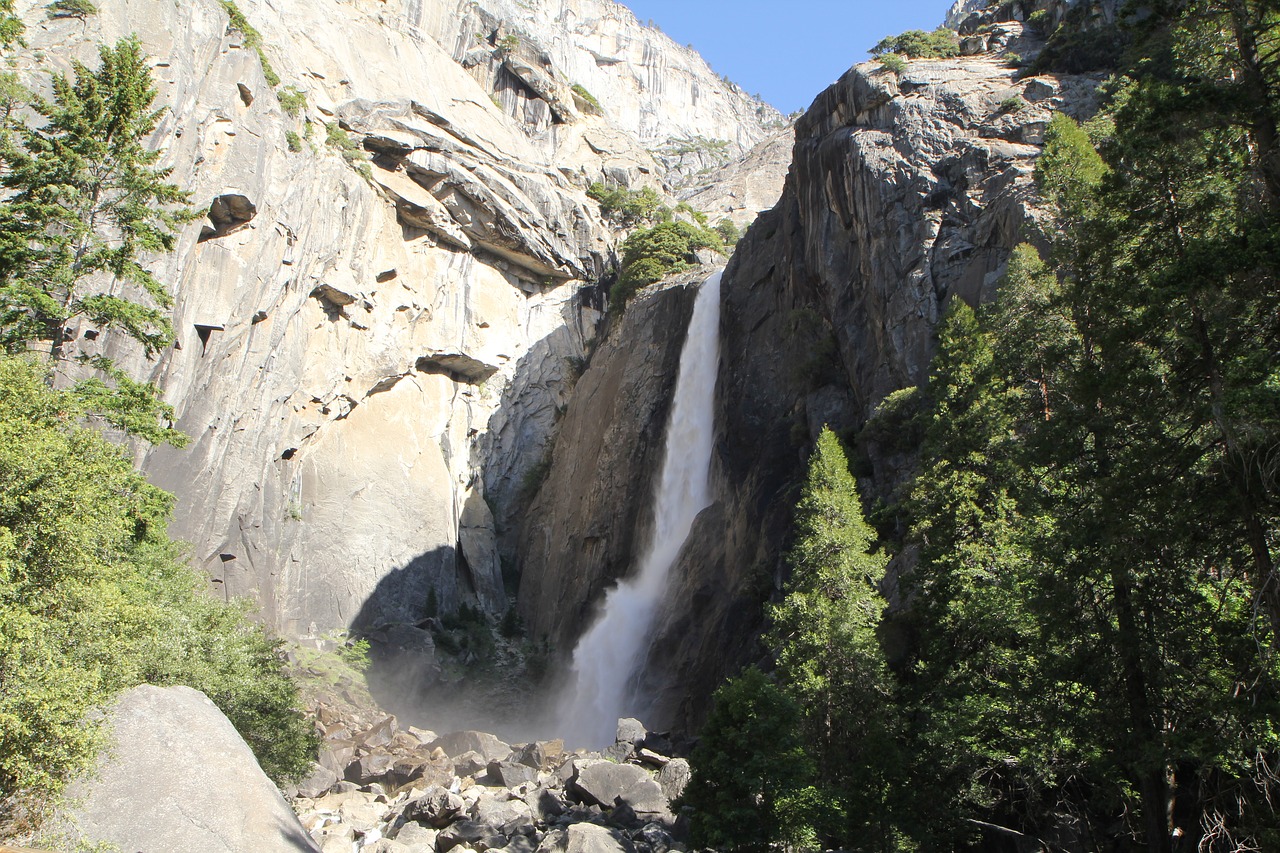 yosemite waterfall california free photo