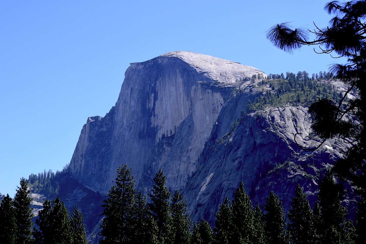 yosemite half dome mountain free photo