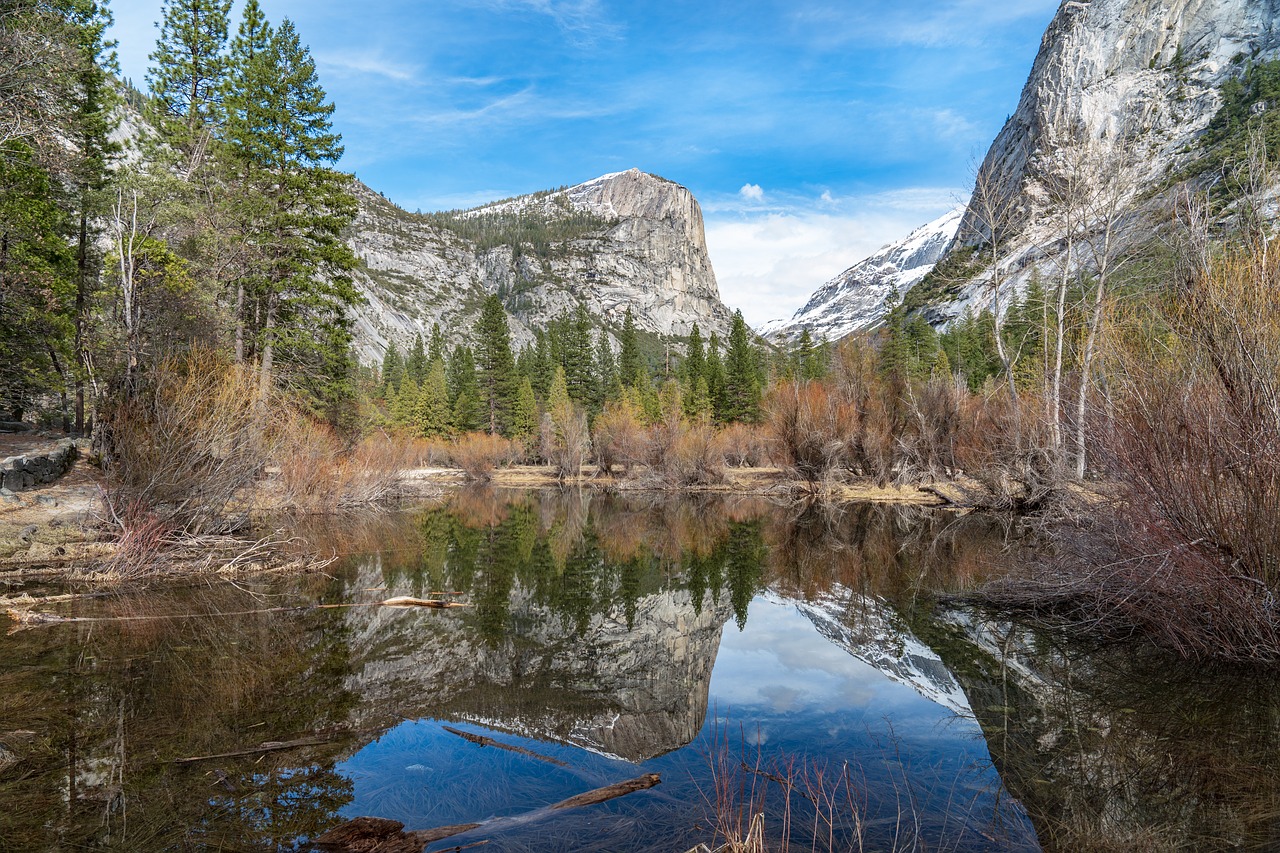 yosemite  lake  mirror lake free photo