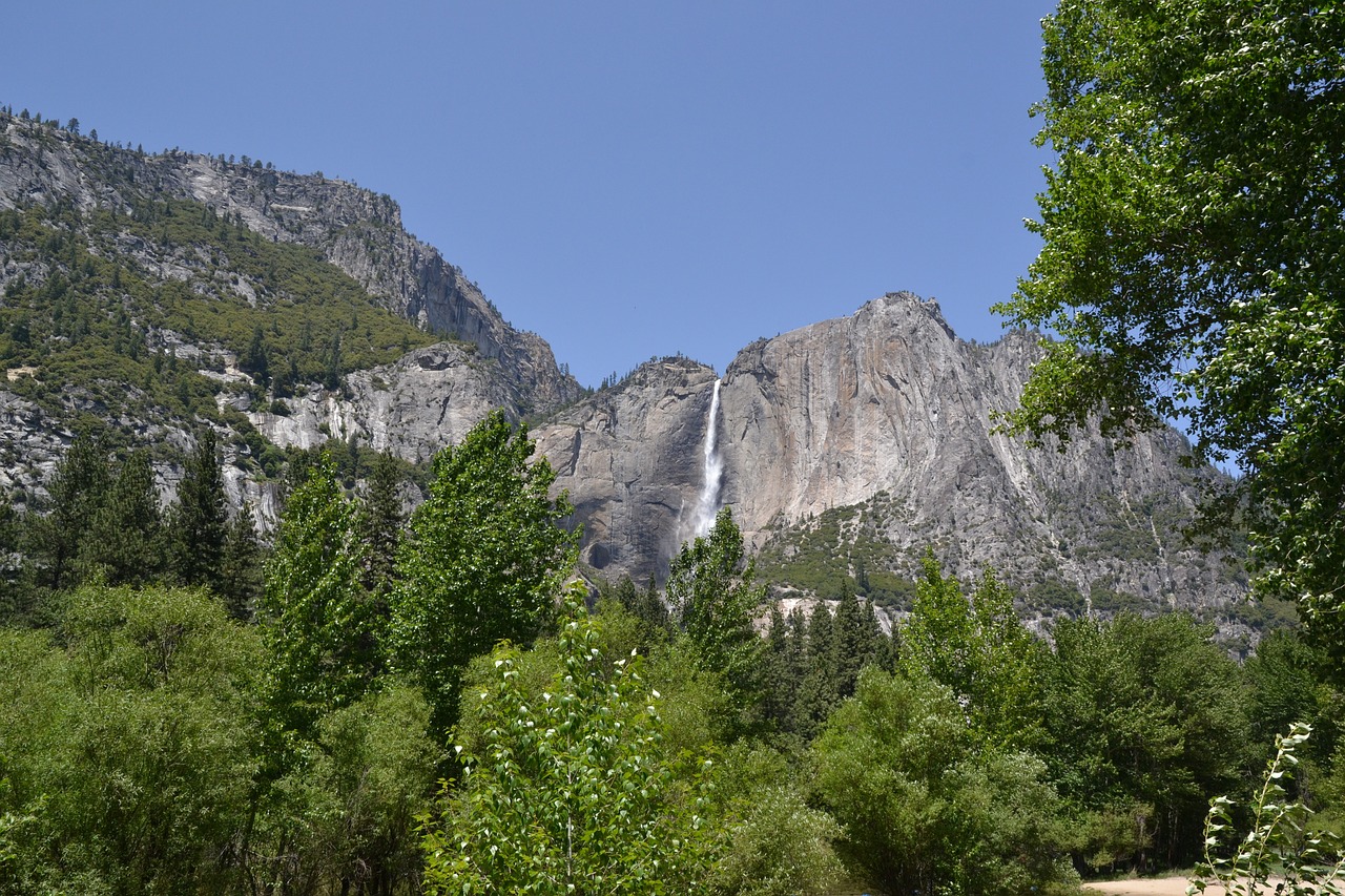 yosemite waterfall national park free photo