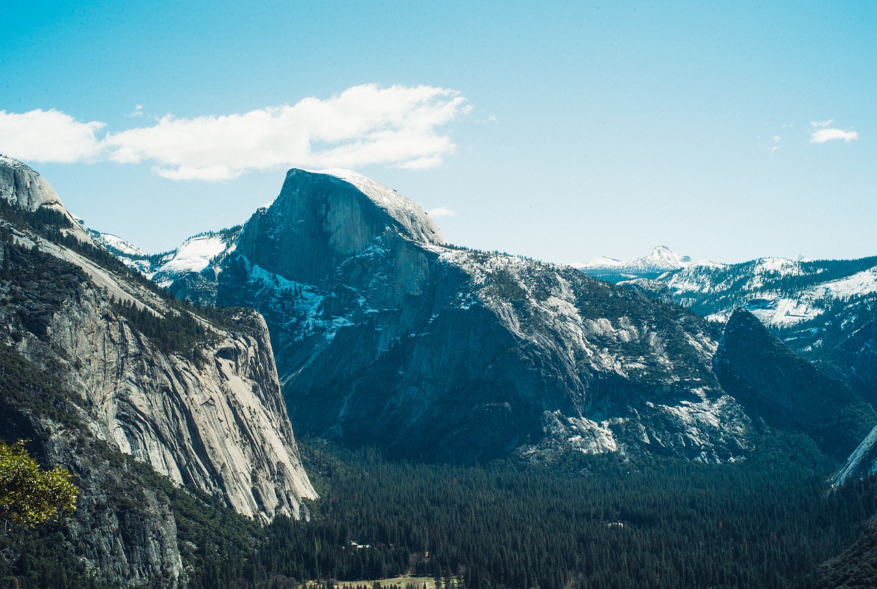 half dome yosemite park free photo