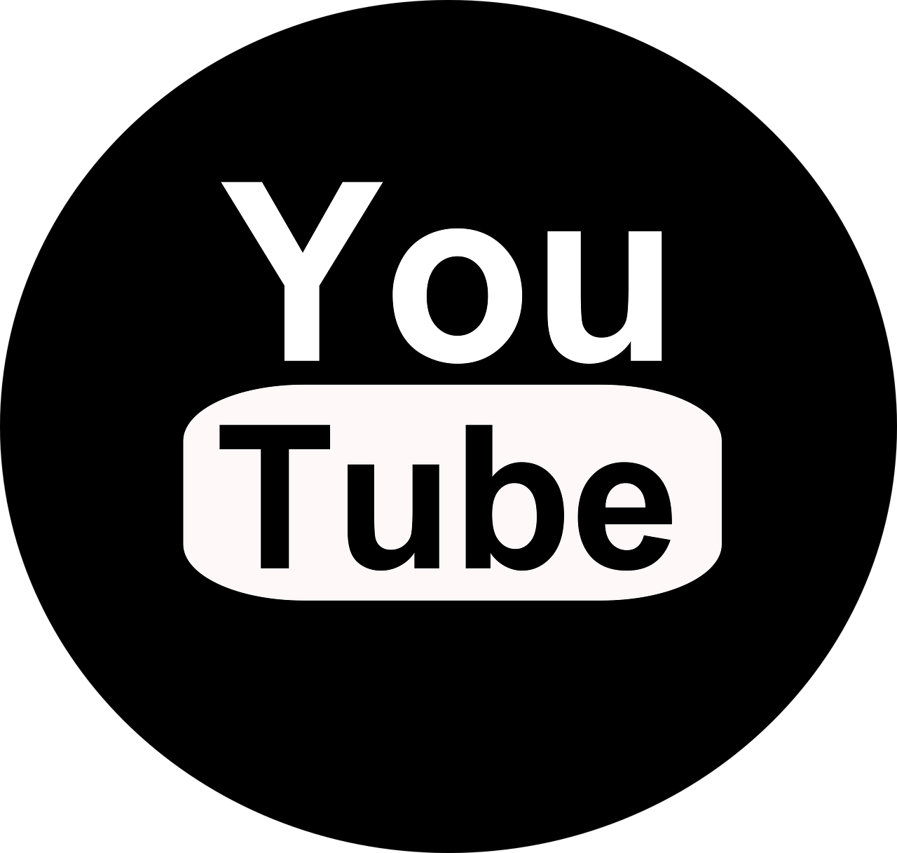you-tube logo black free photo