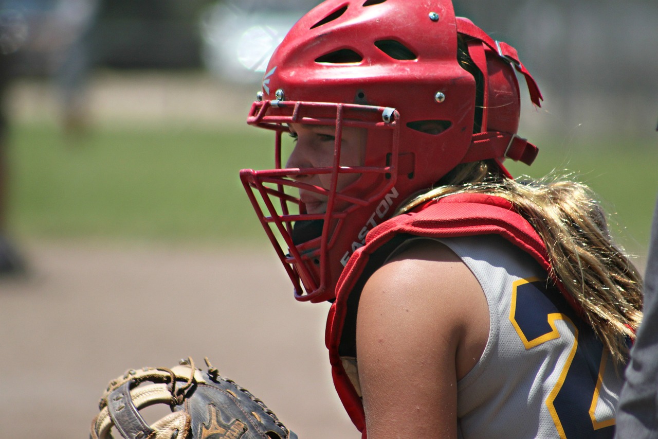 young girl catcher free photo