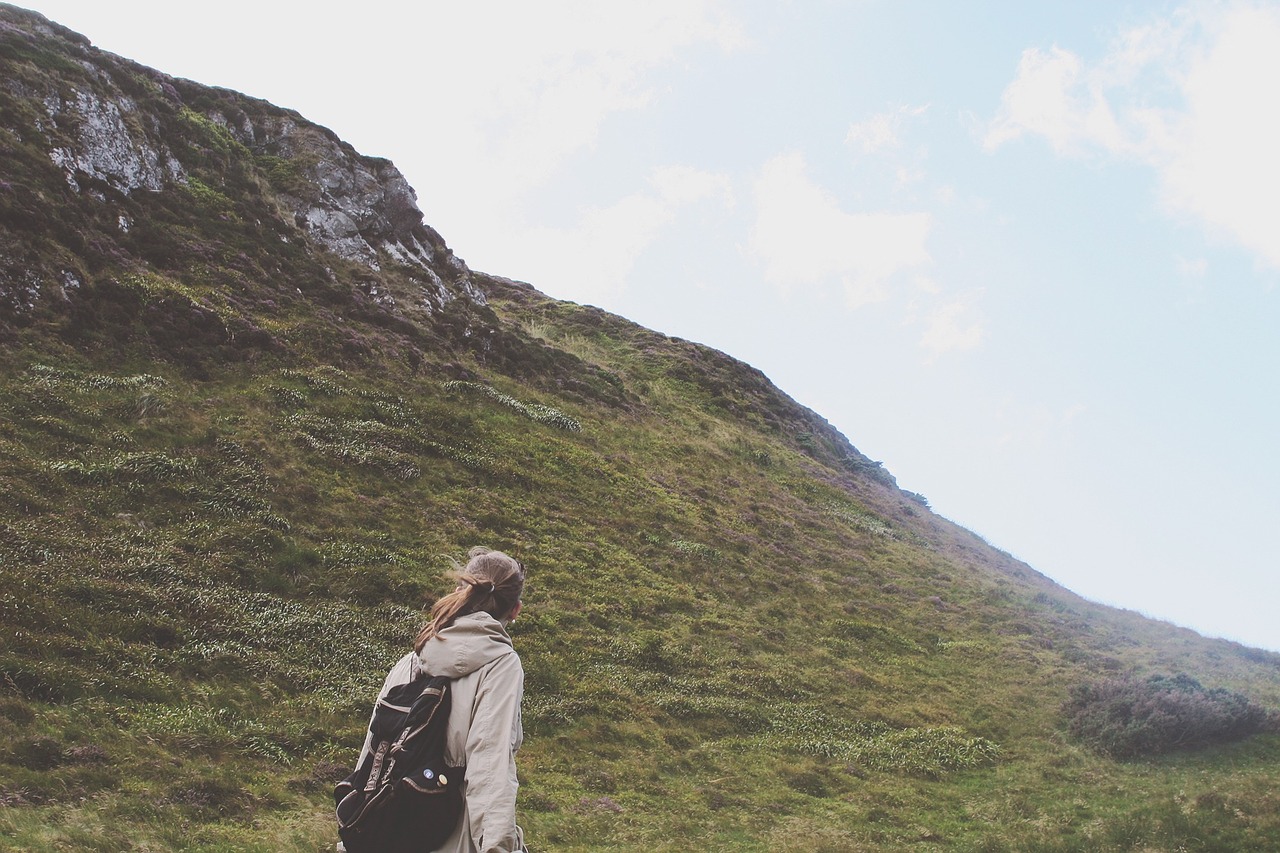 young girl hiking free photo