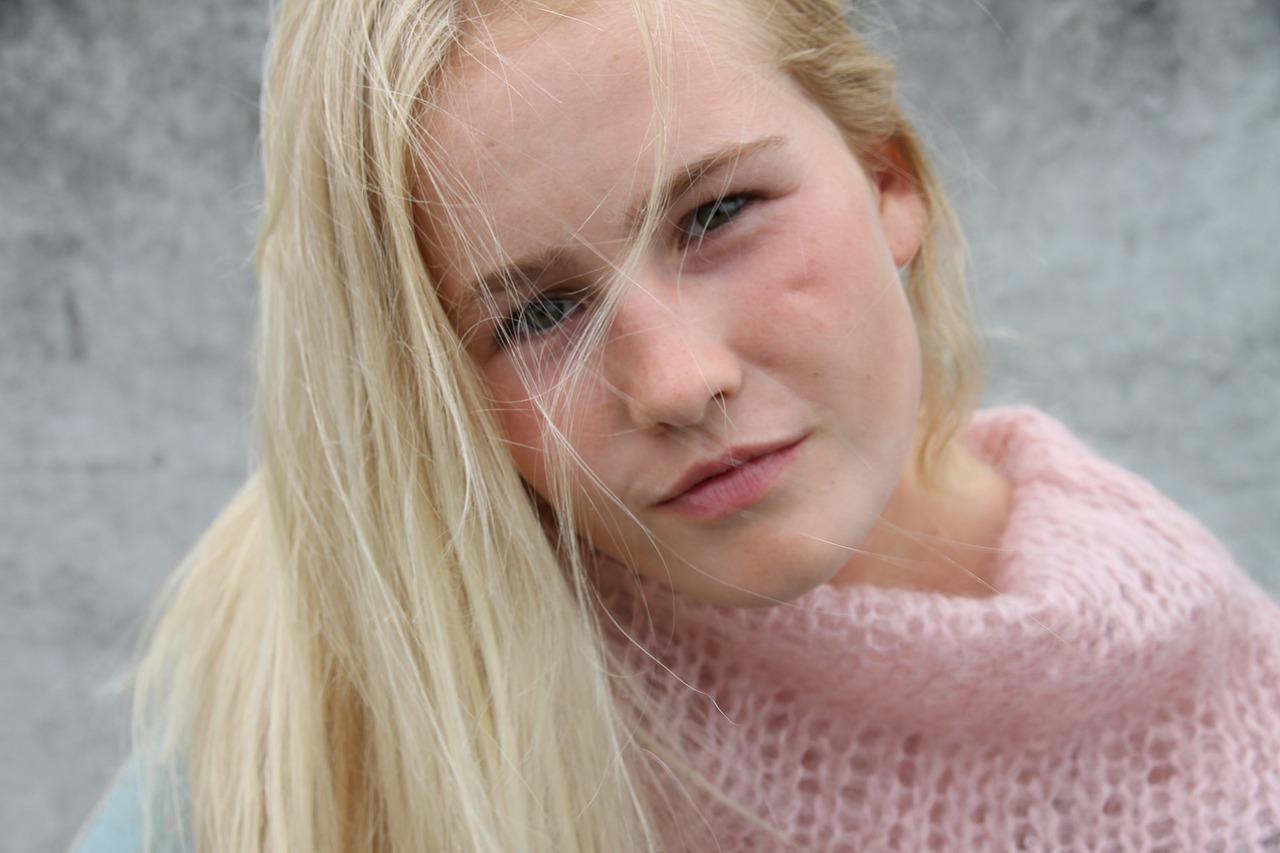 young girl  stylish  blonde free photo