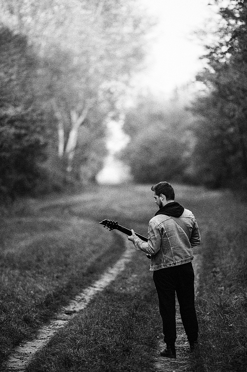 young man guitarist man free photo