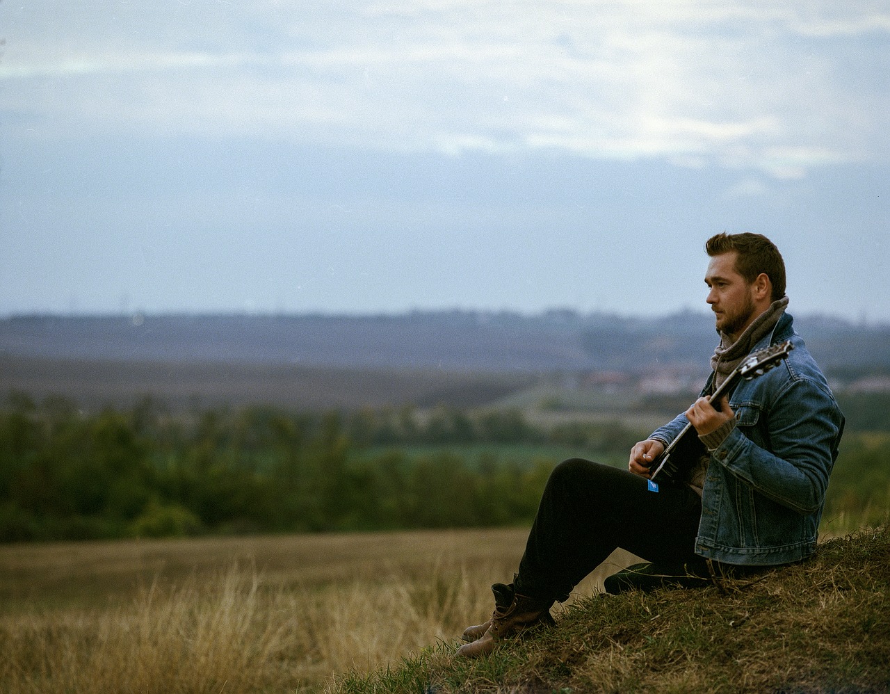 young man guitarist man free photo