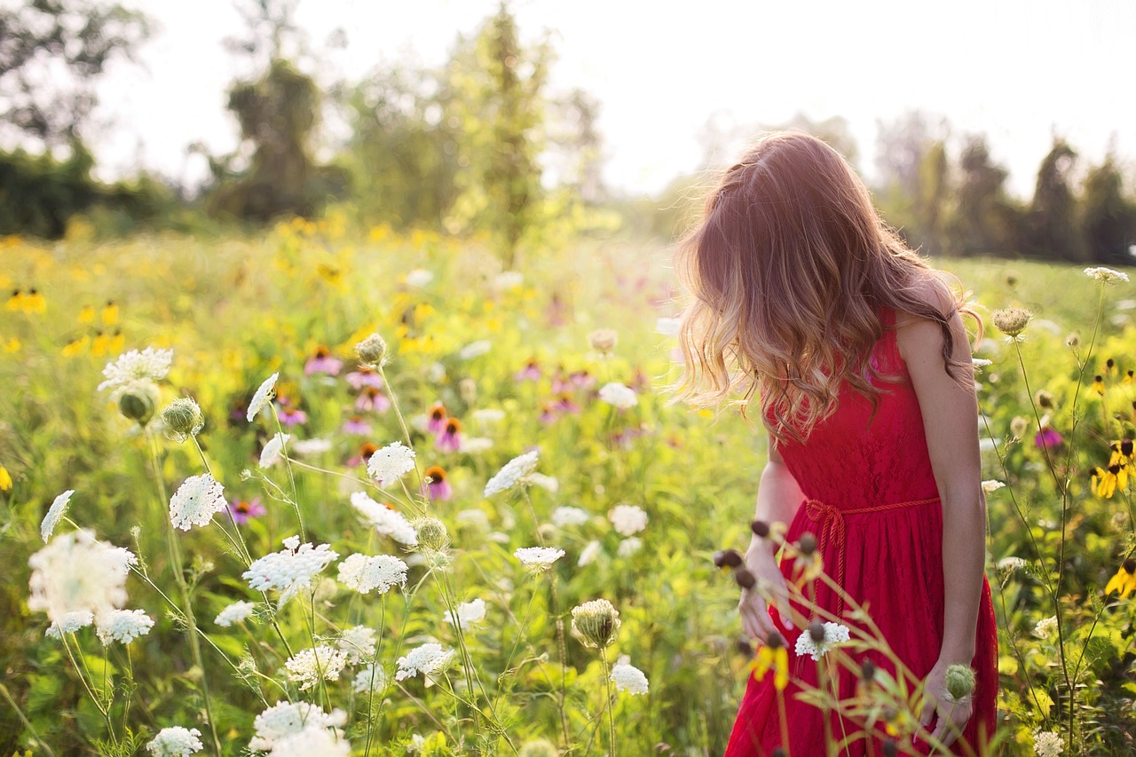 young woman pretty red free photo