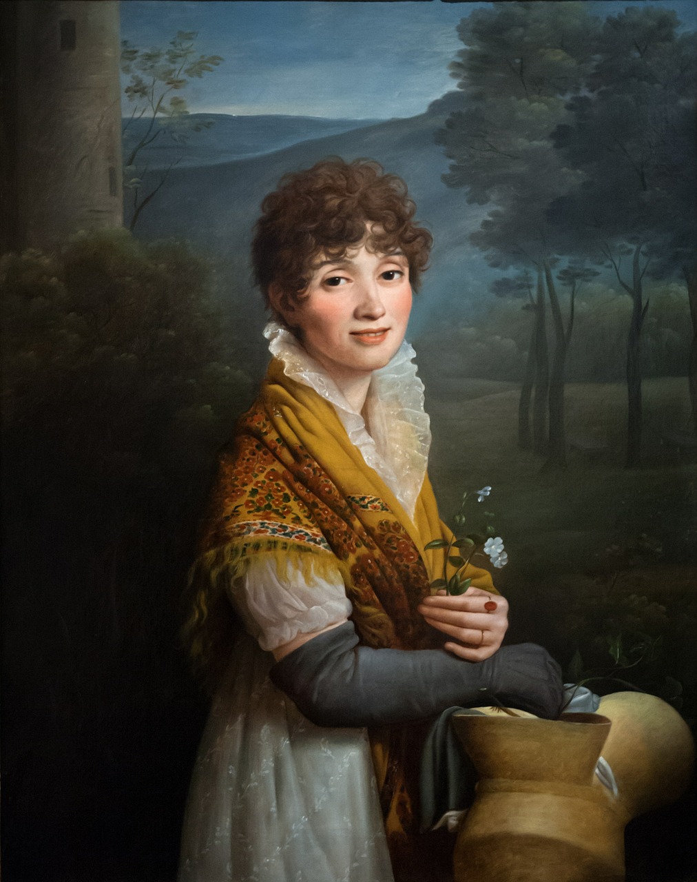 young woman woman painting free photo