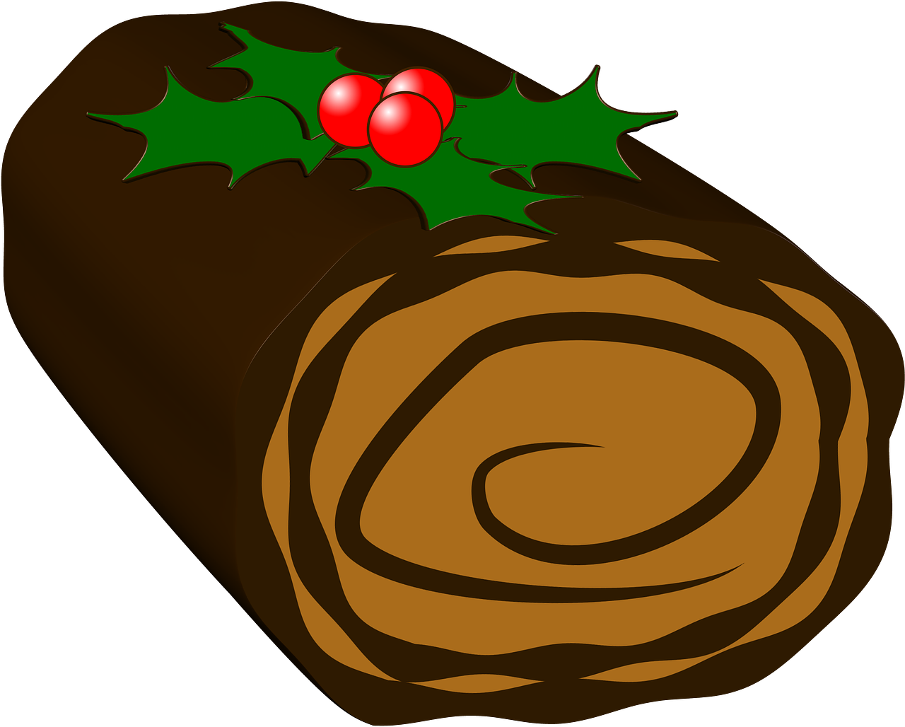 yule log cake christmas free photo