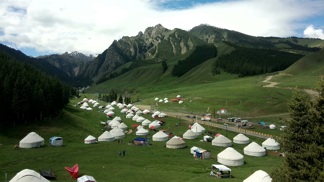 yurts in xinjiang views free photo