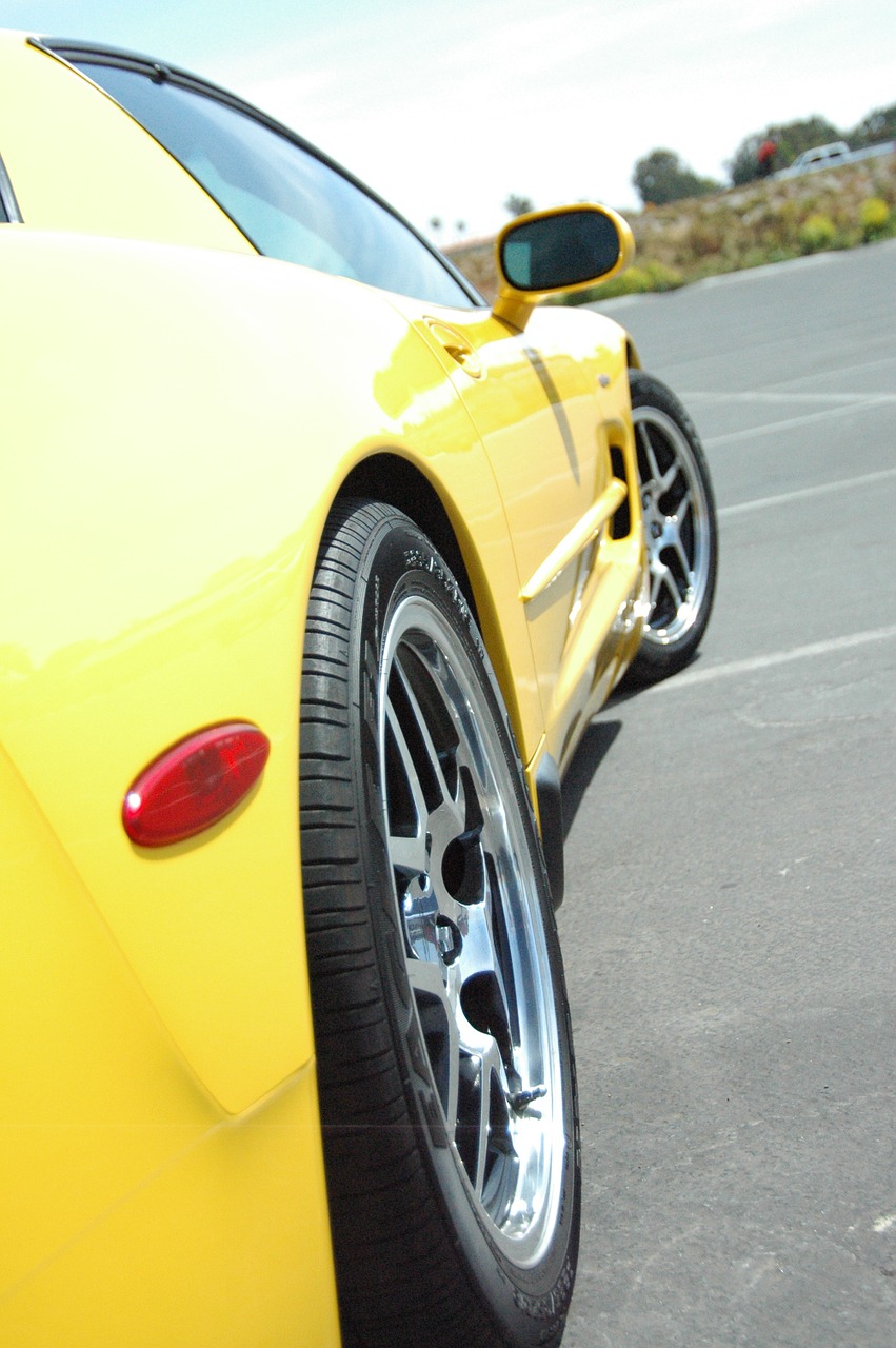 z06 corvette polished wheels free photo