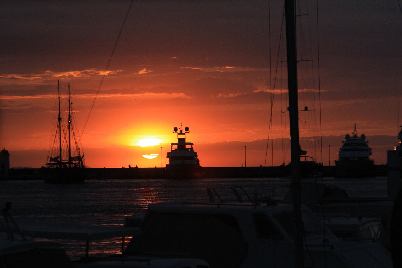 zadar sunset ship free photo