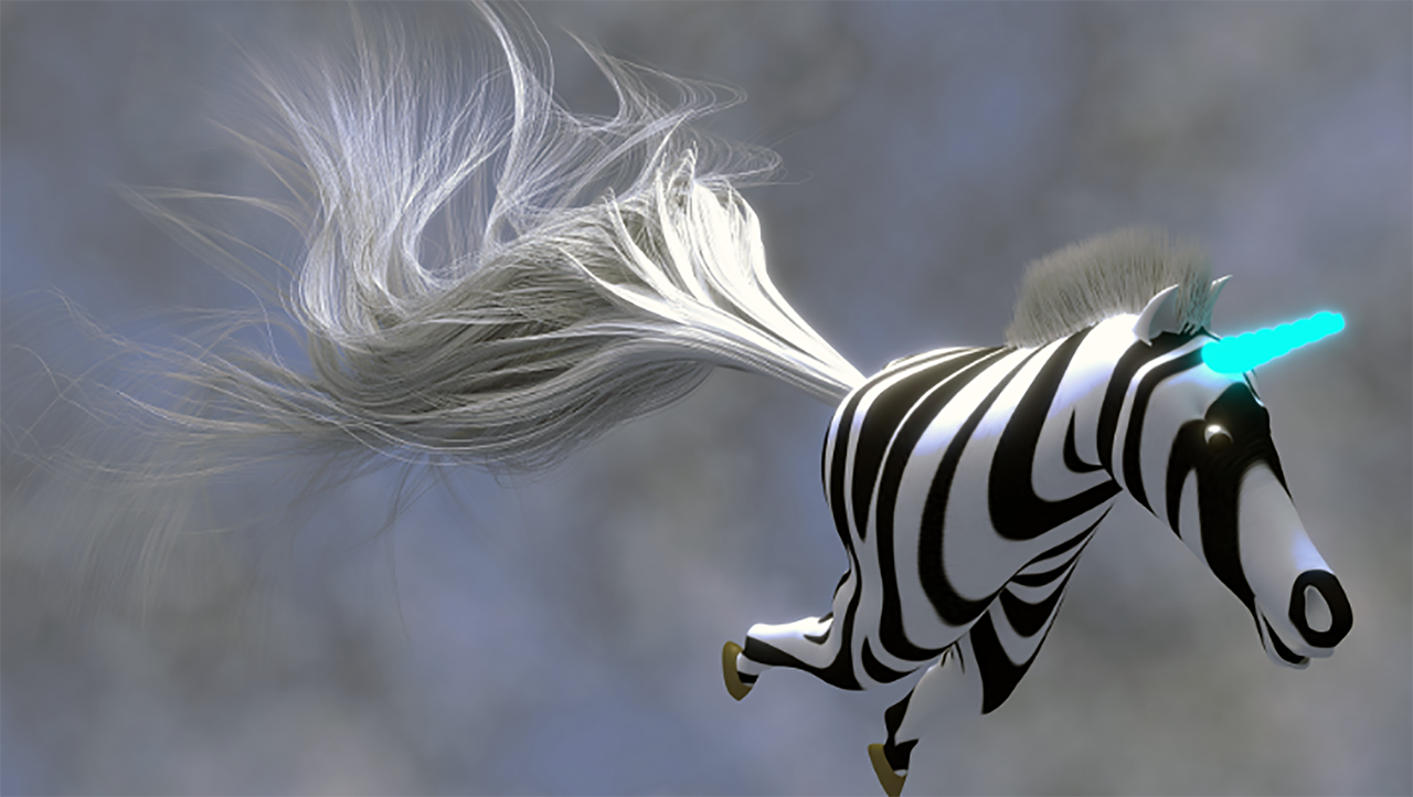 Zebra,unicorn,blender,3d render,purple juice graphics - free image from ...