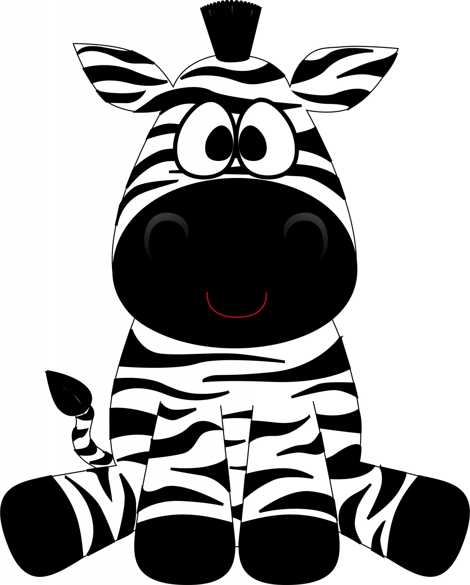 zebra cartoon black free photo