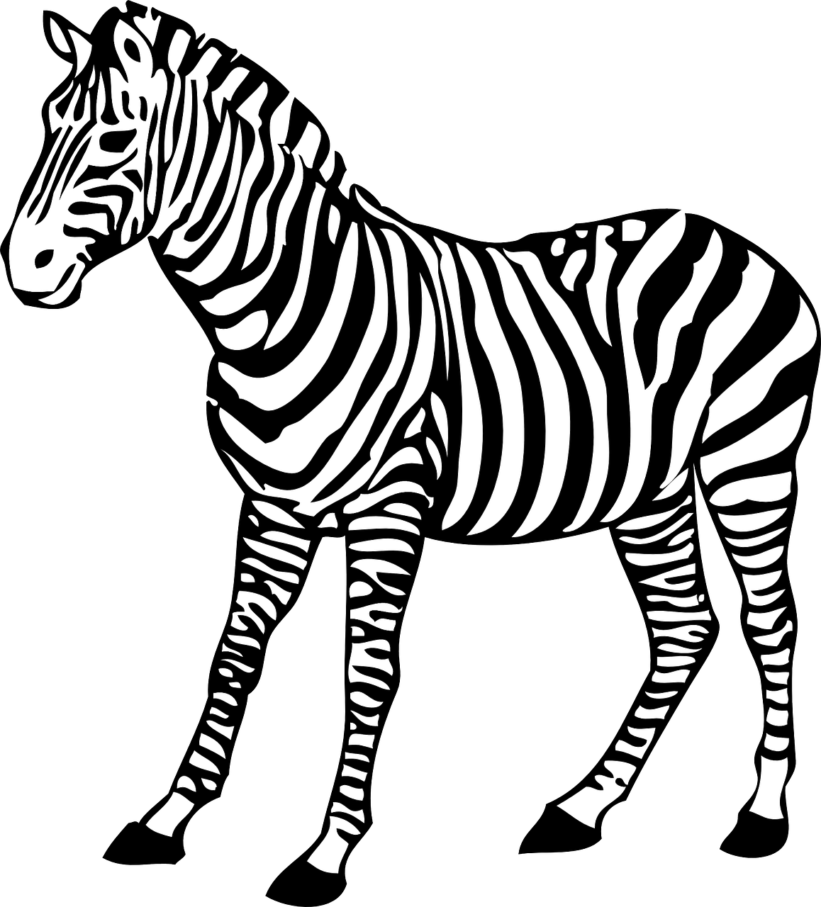 zebra stripes hooves free photo