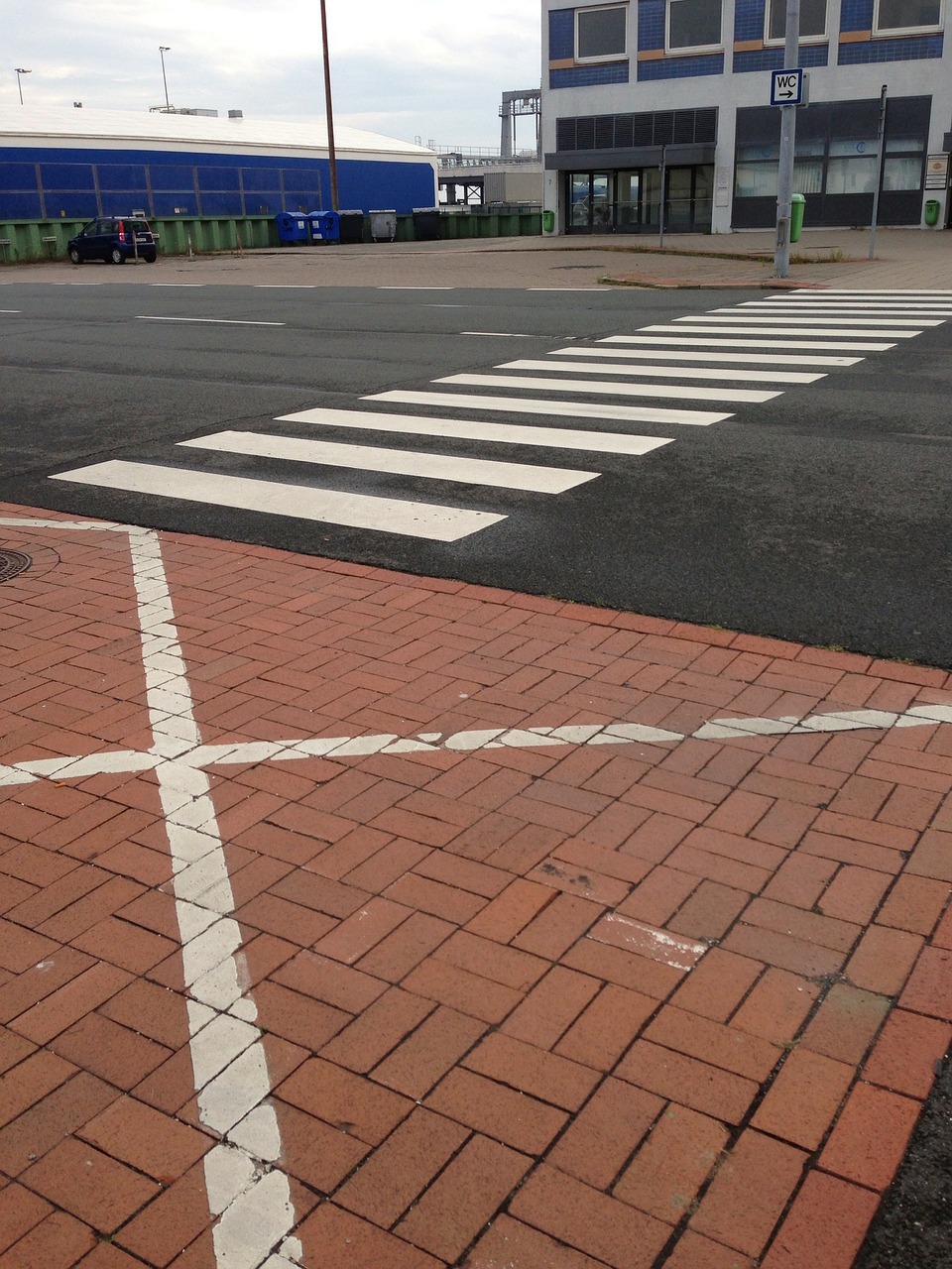 zebra crossing road marking bremerhaven free photo