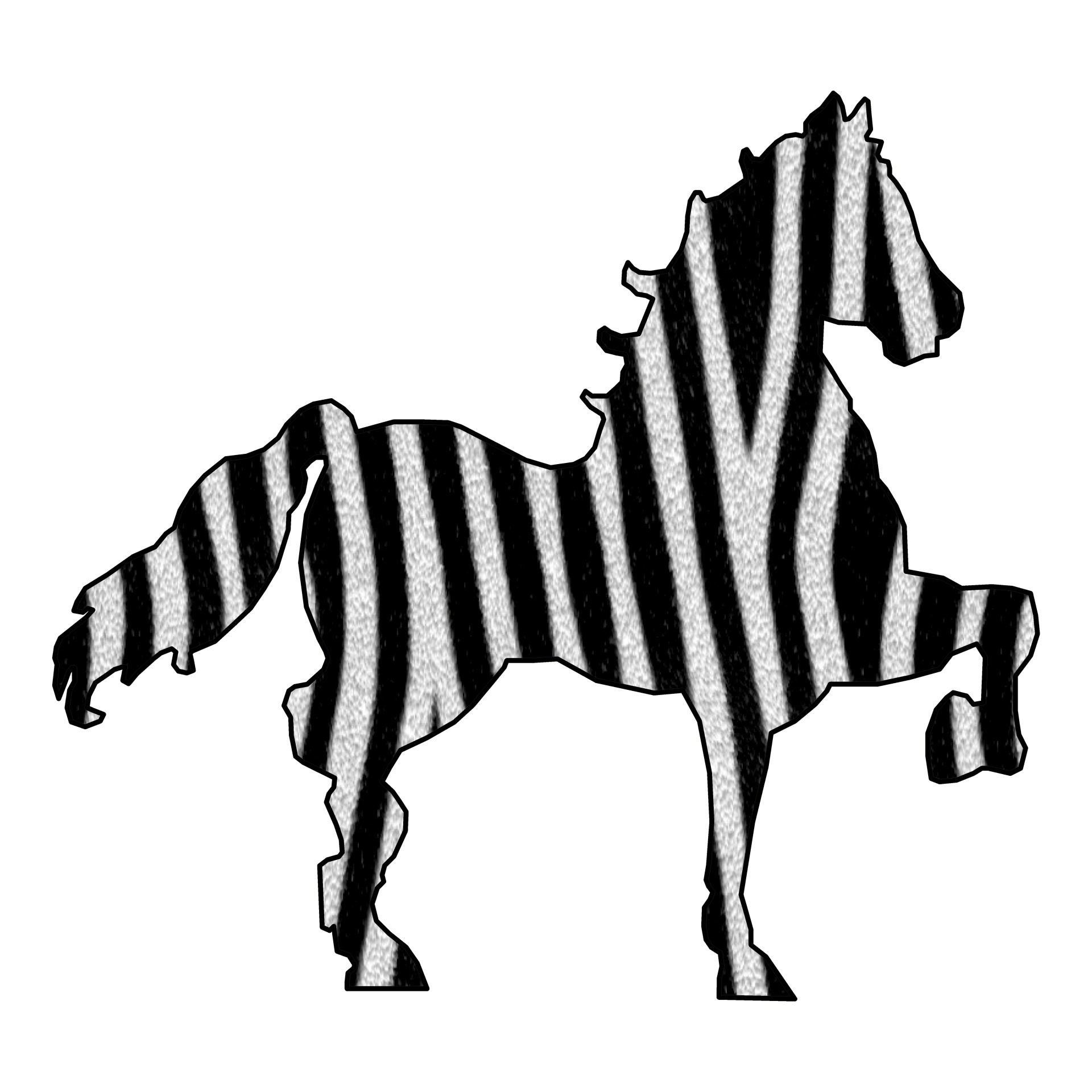 drawing horse zebra free photo