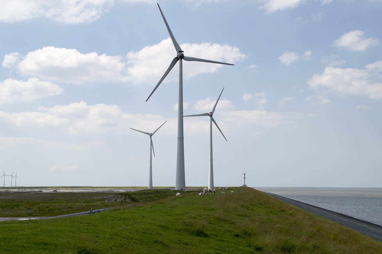 zeedijk windmills dyke free photo