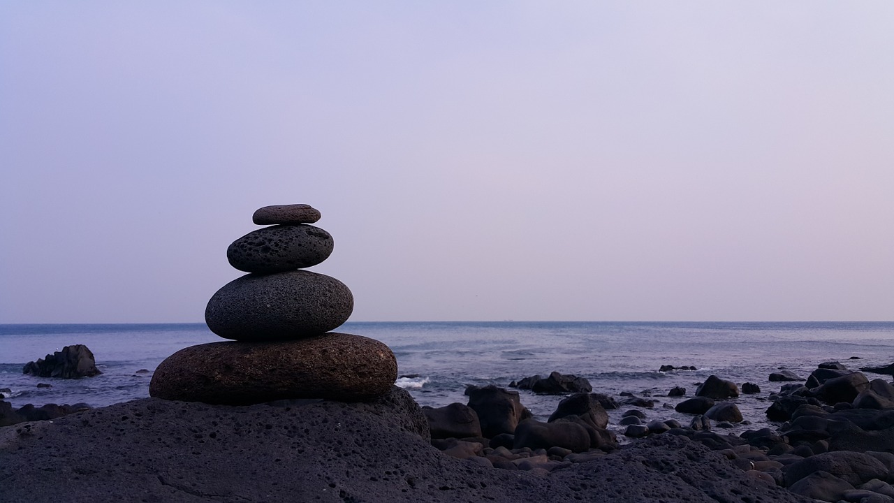 balance sea meditation free photo