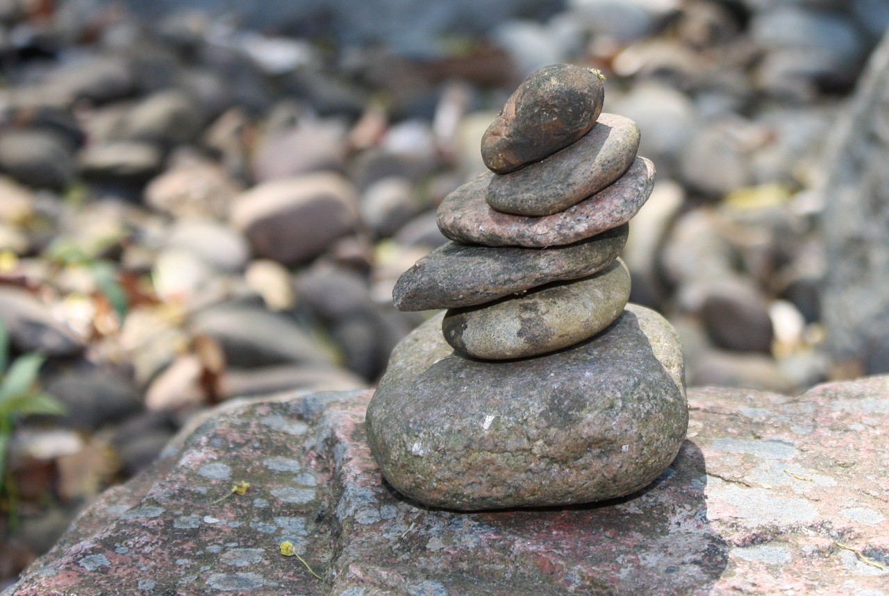 zen cairn stones free photo