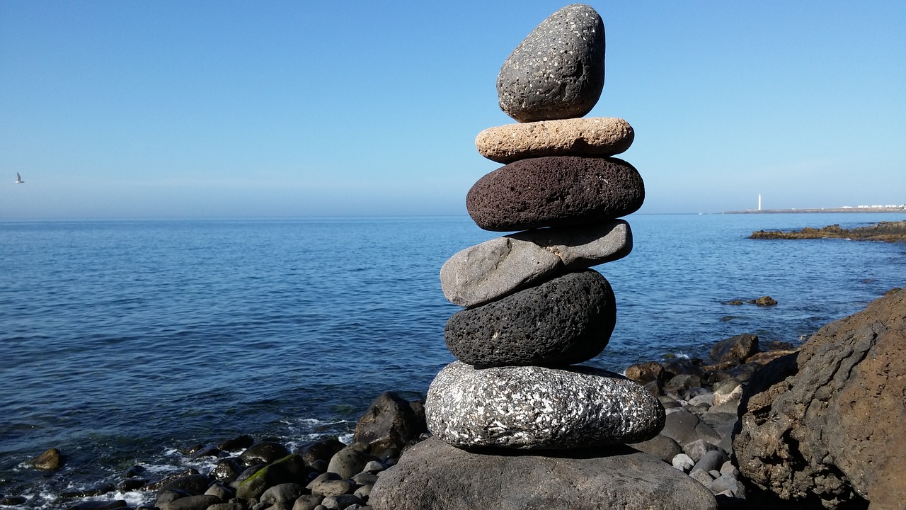 zen stacking stones balance free photo