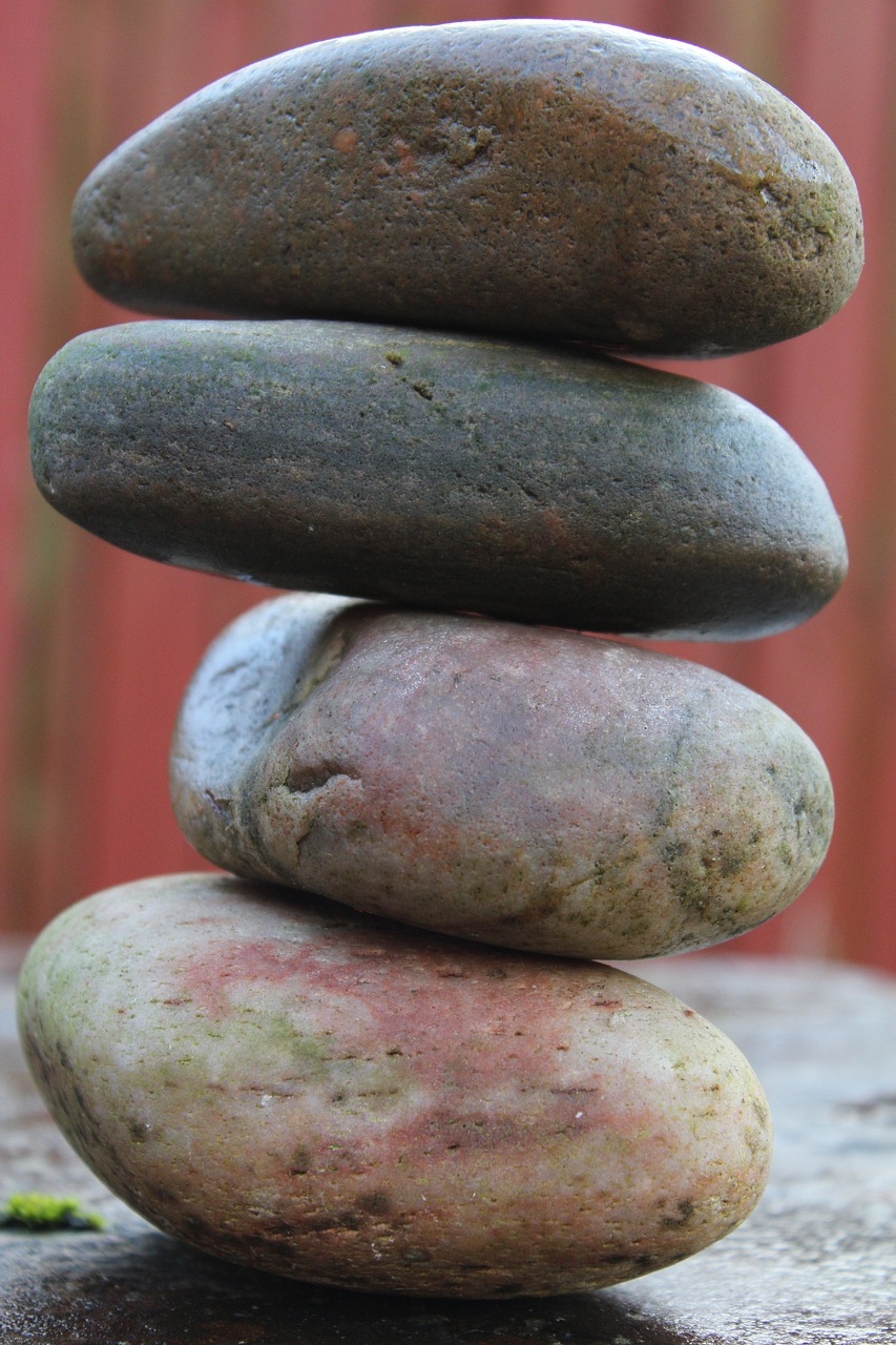 zen stones pile free photo