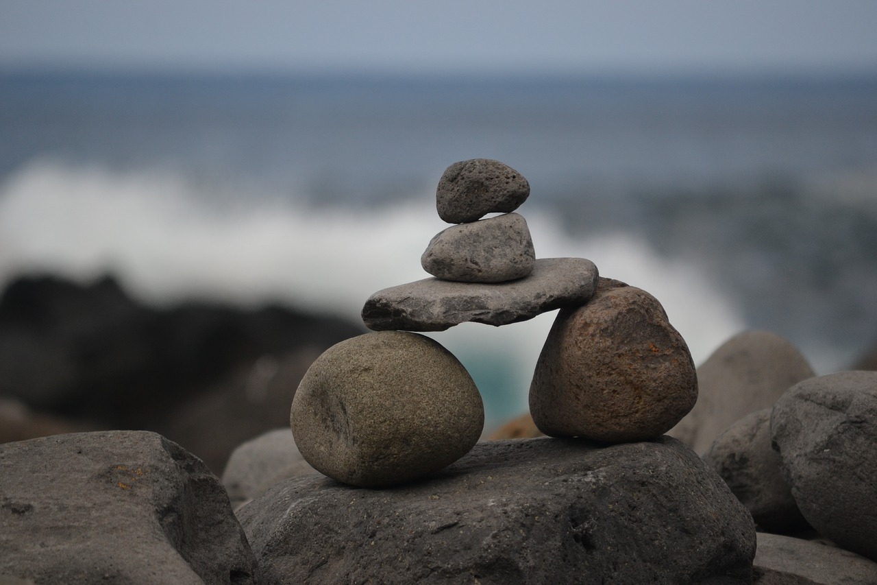 zen  stones  bridge free photo