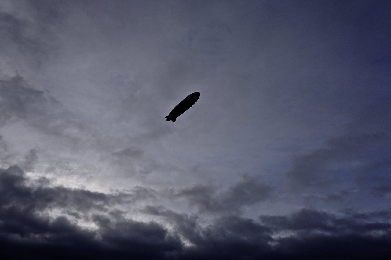 zeppelin airship clouds free photo