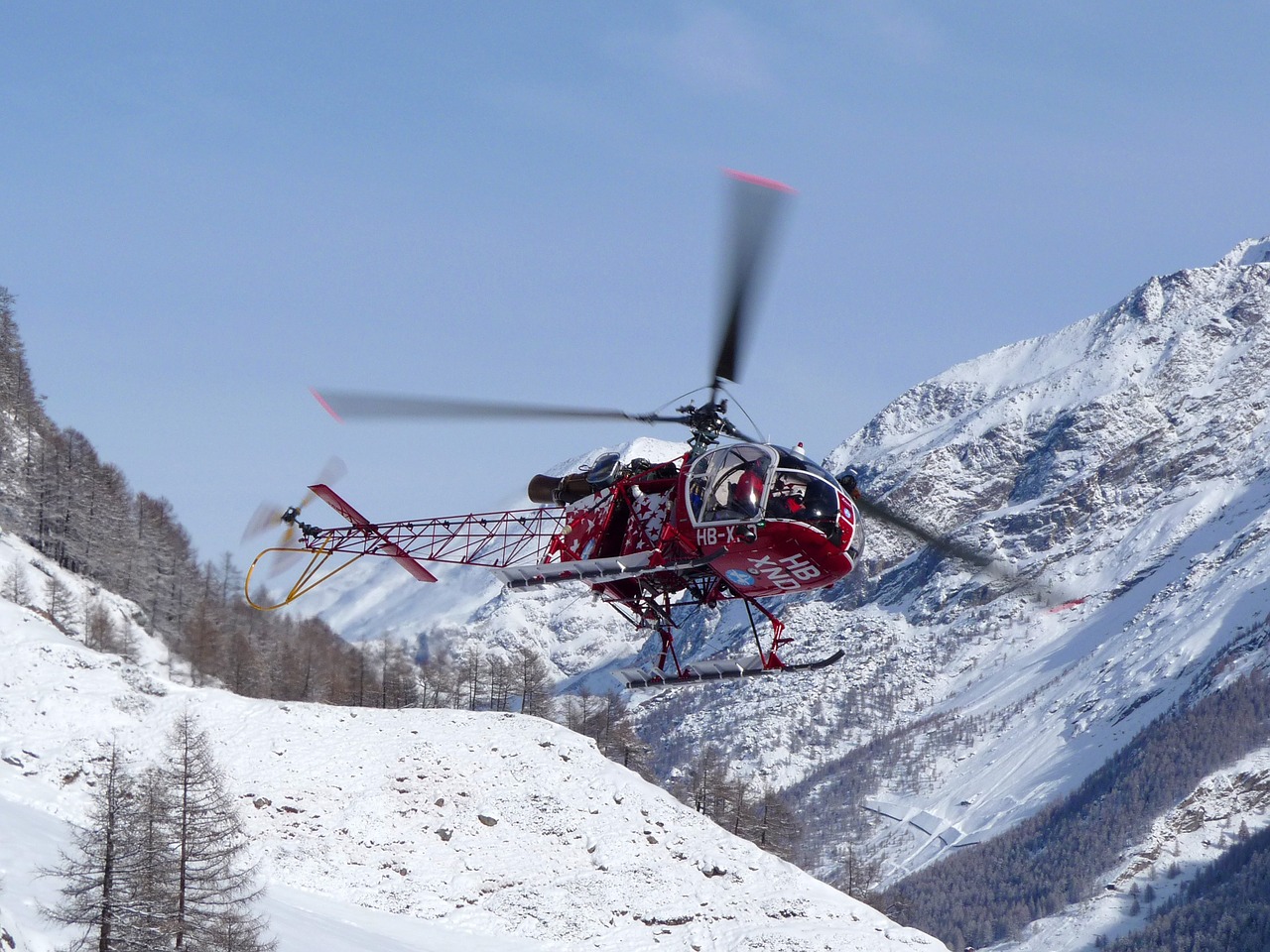 zermatt helicopter scenic flight free photo