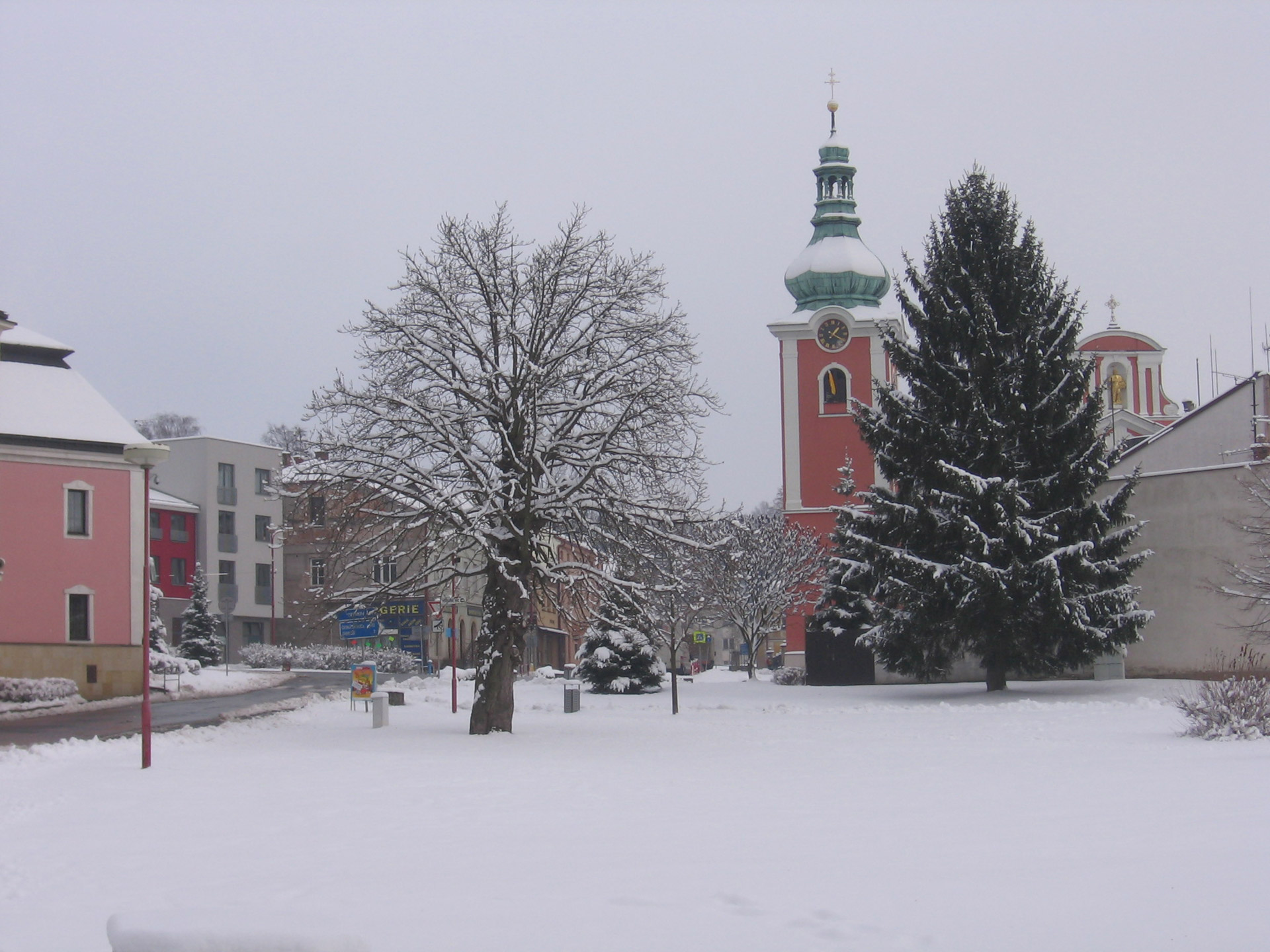 church snow winter free photo