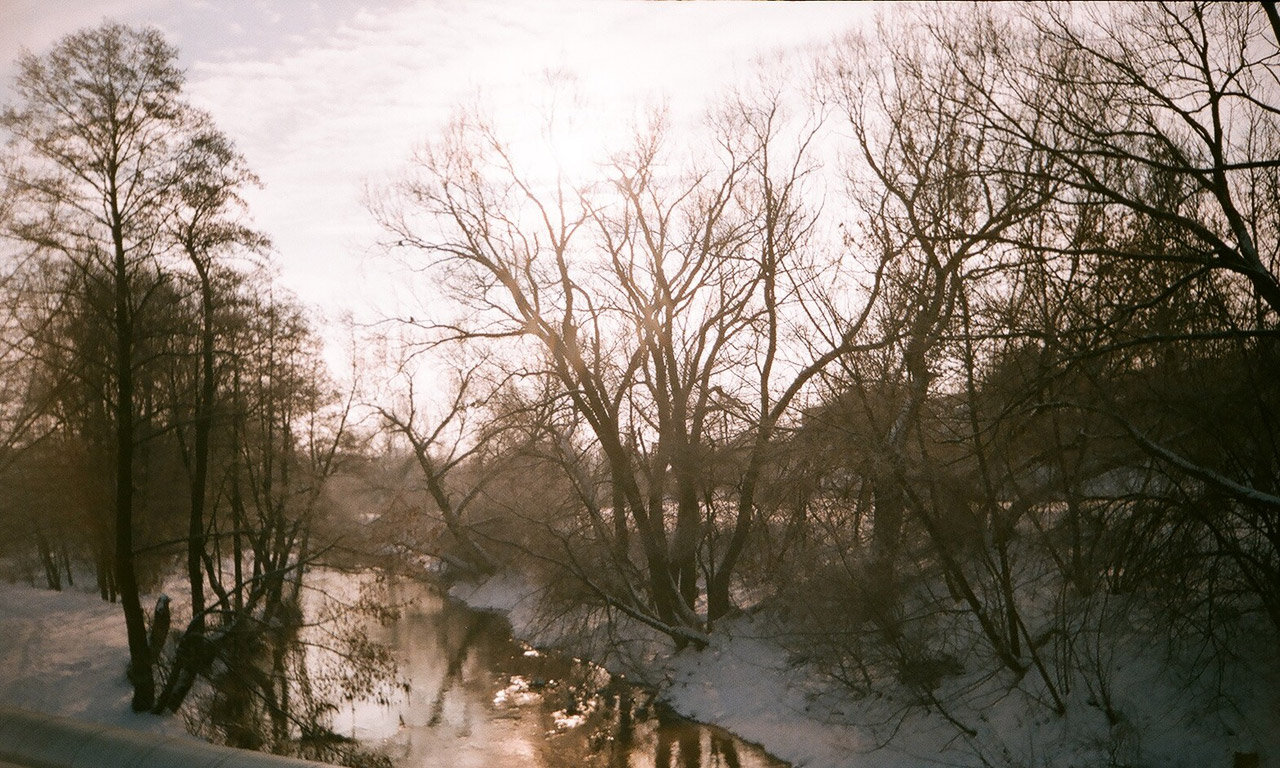 river winter snow free photo