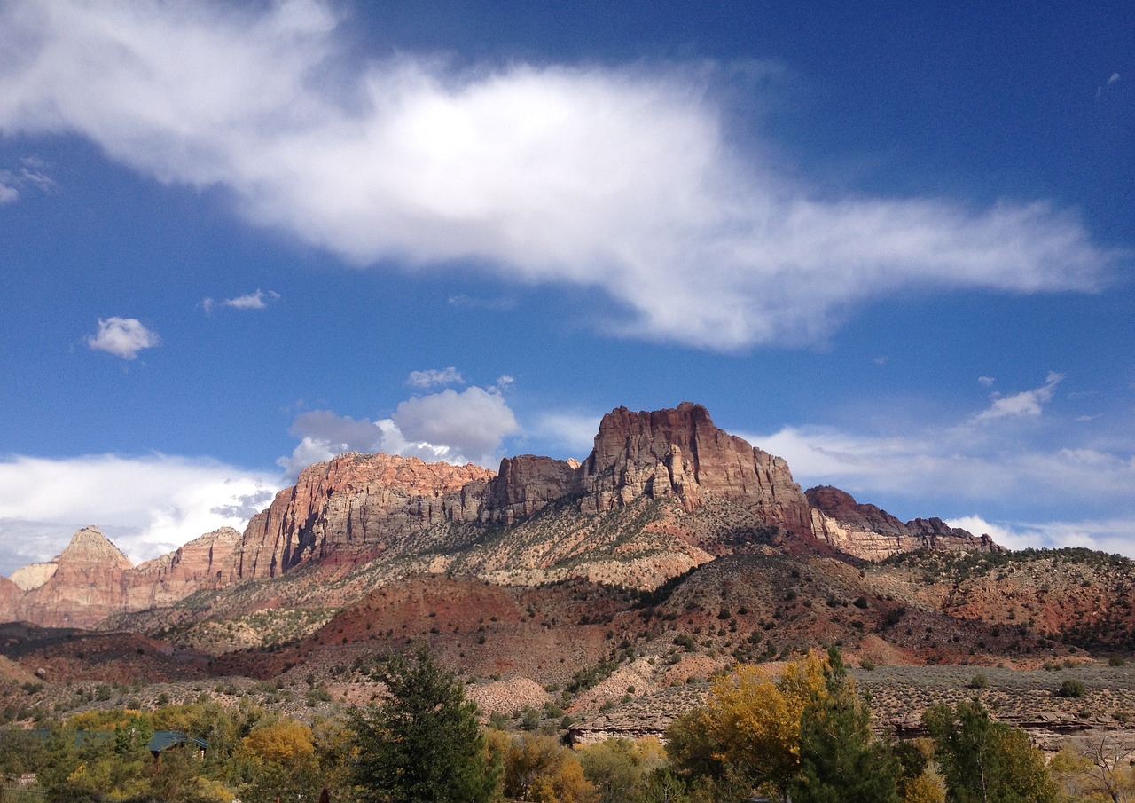 zion  desert  sky free photo