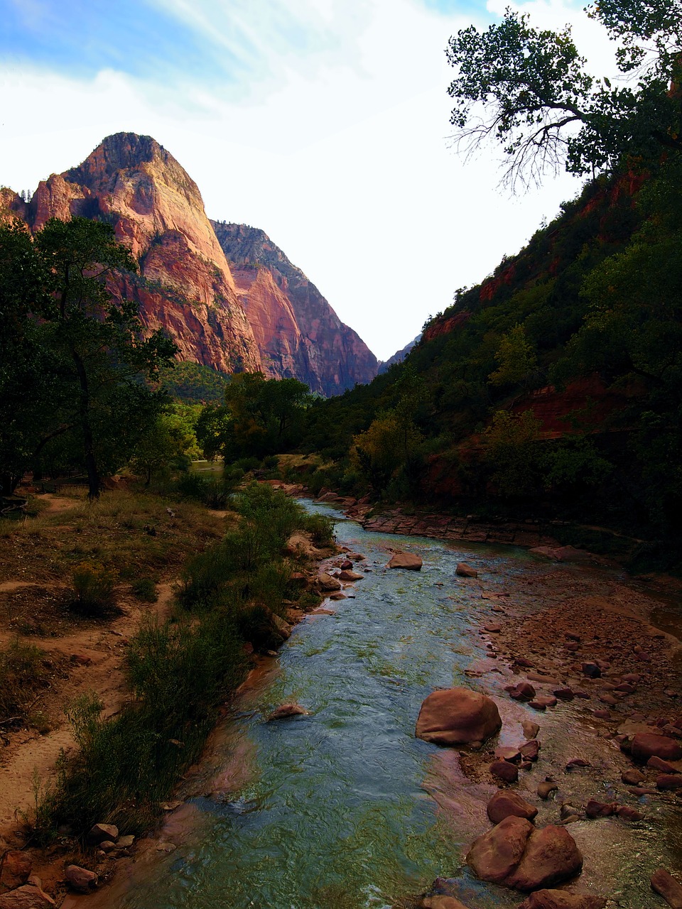 zion national park national parks mountains free photo