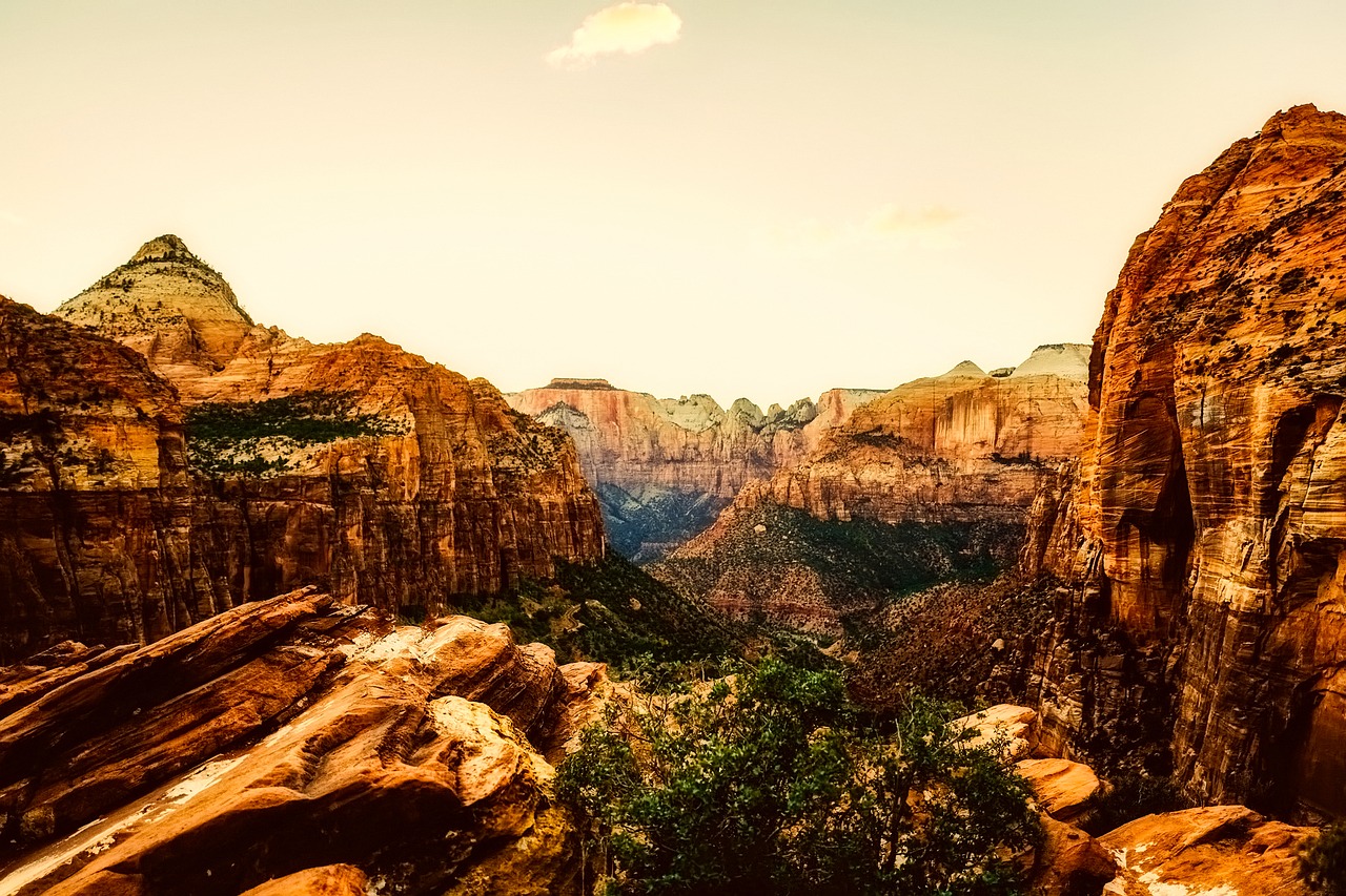 zion national park utah landscape free photo