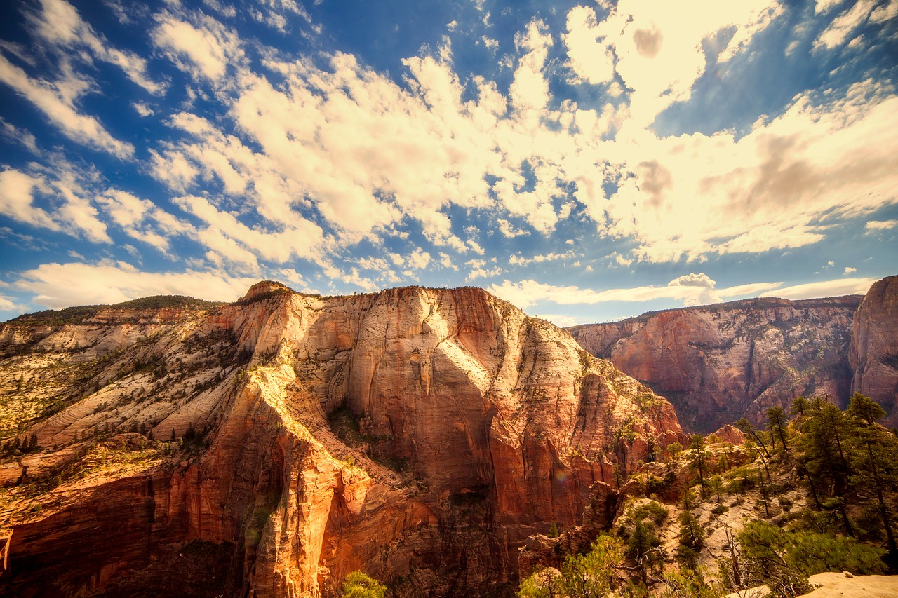 zion national park utah sky free photo