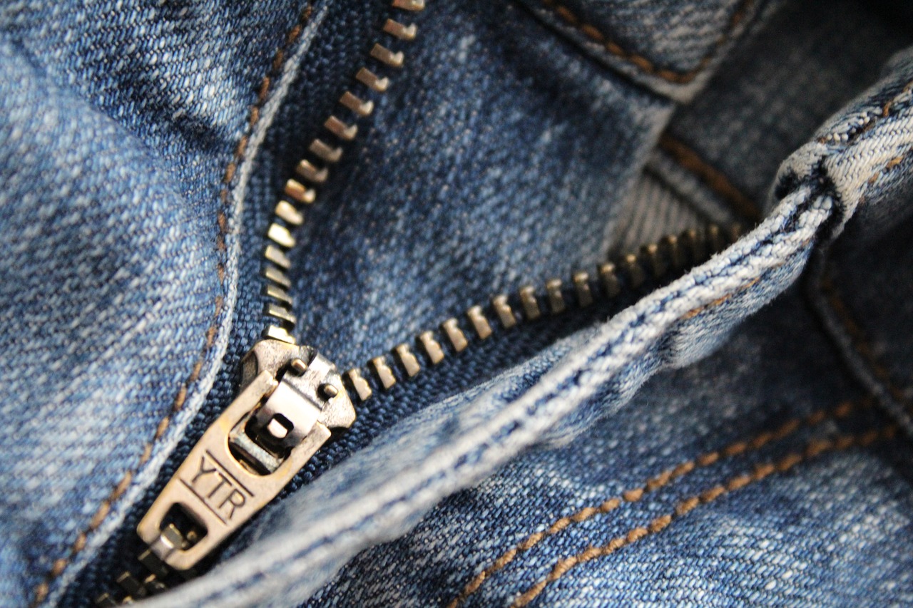 zip jeans clothing free photo