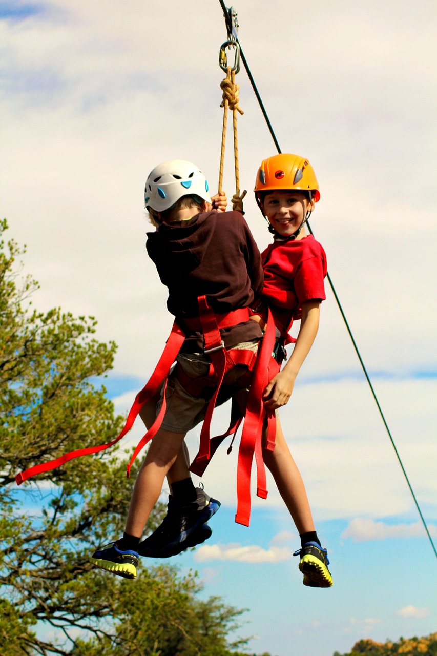 zip line children kids free photo