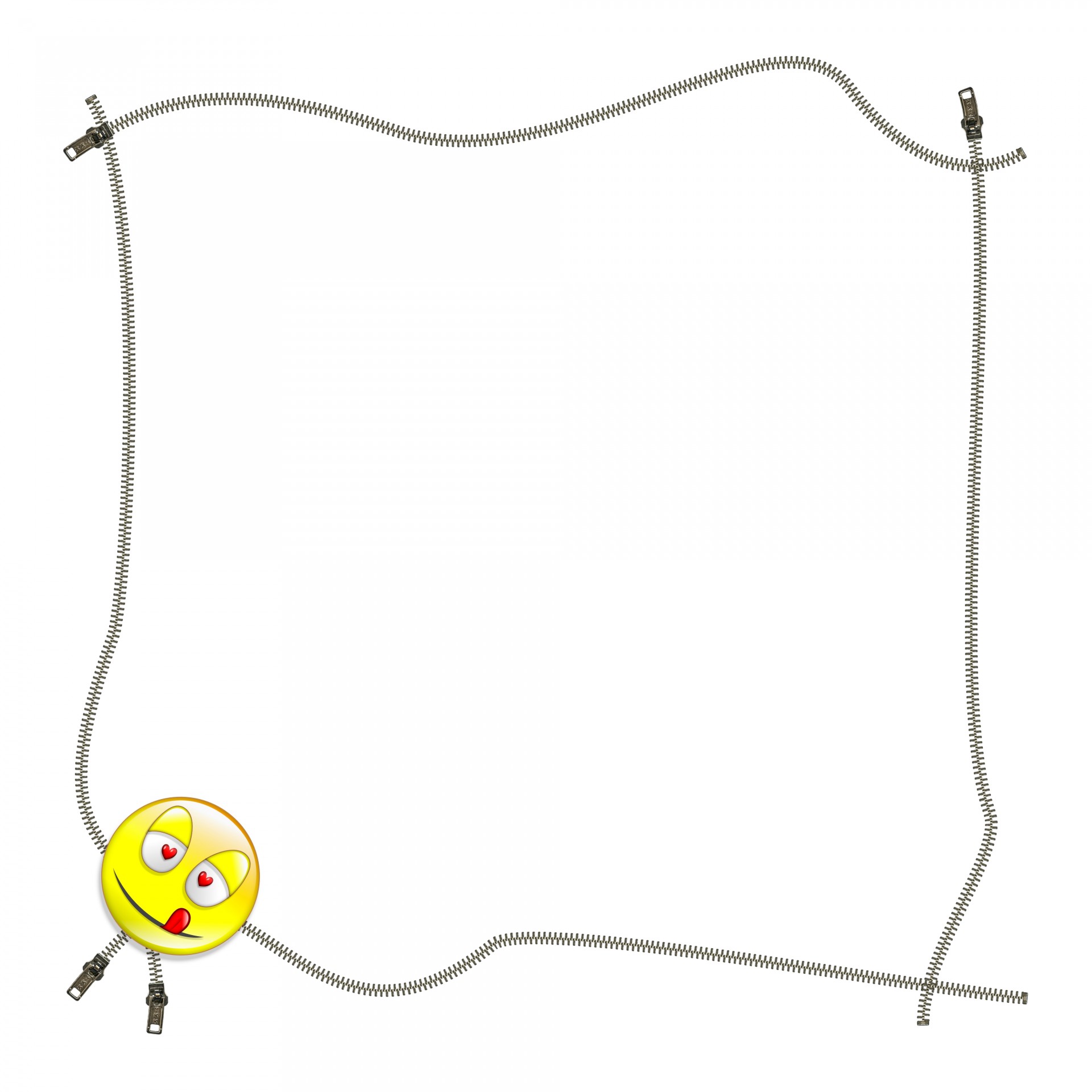 zipper frame smiley free photo