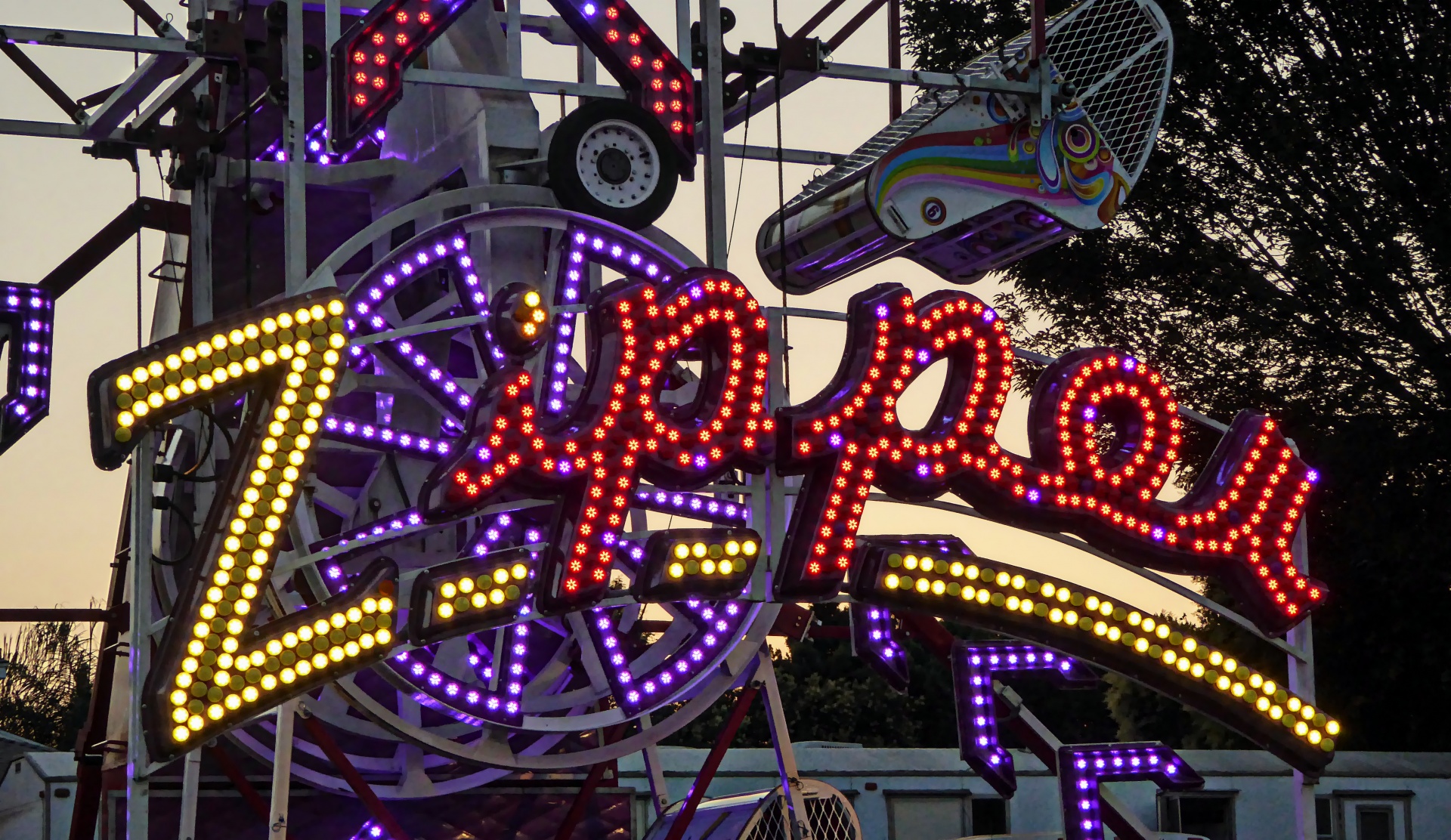 carnival sign lights free photo