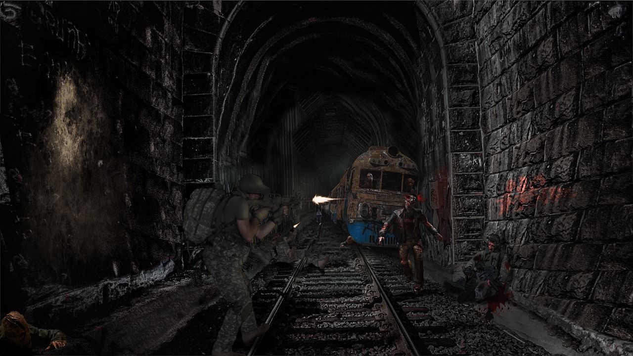 zombie tunnel dark free photo