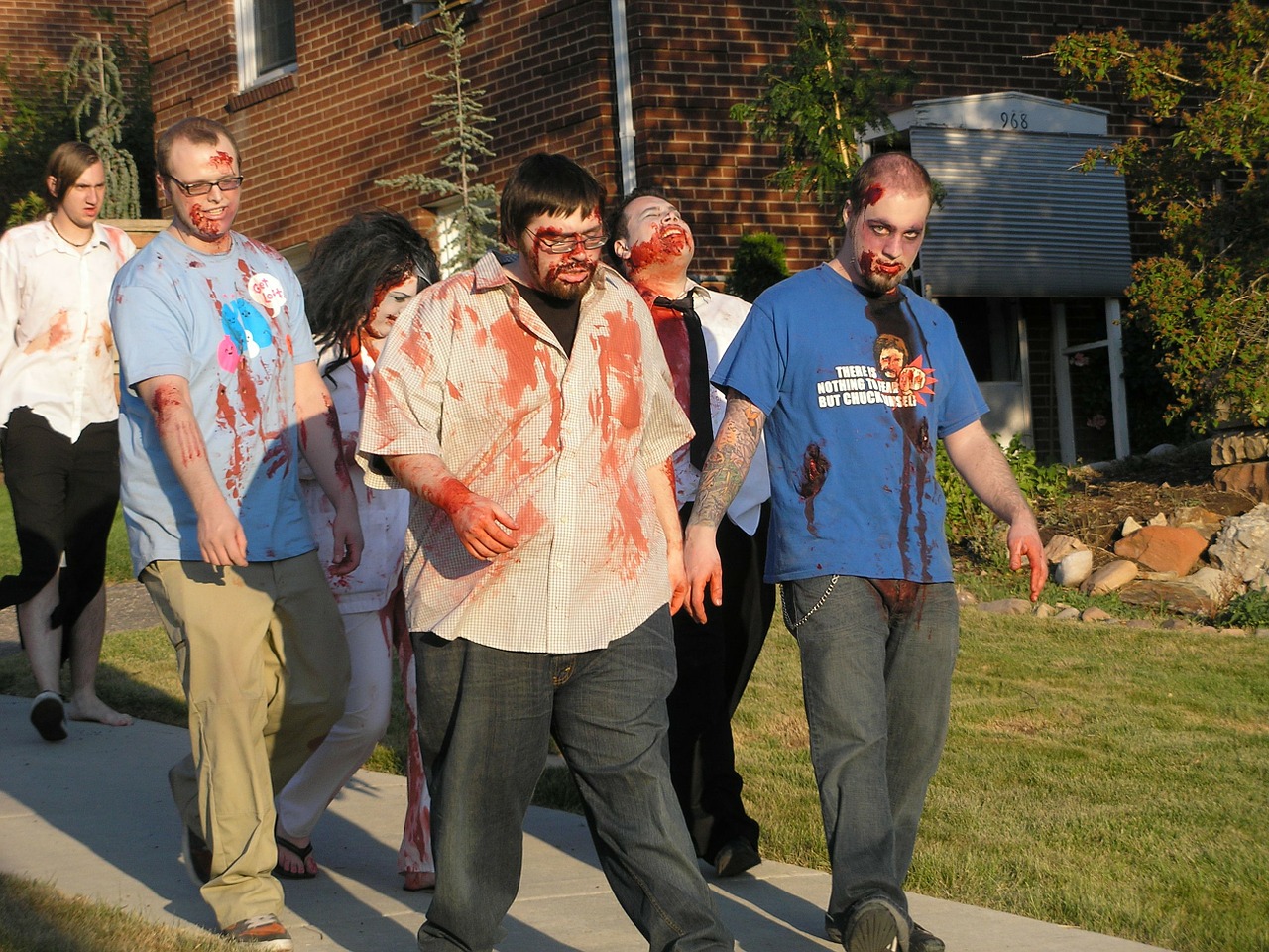 zombie parade walking dead free photo