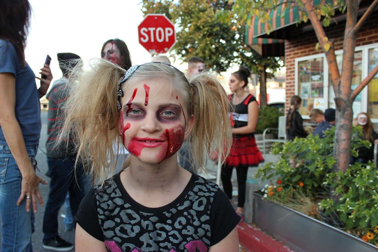 zombie halloween face free photo