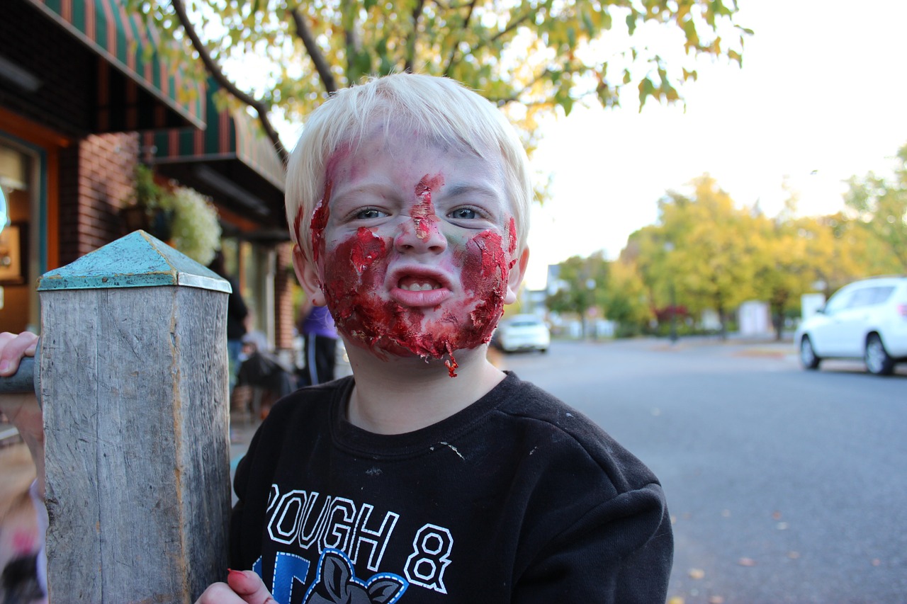 zombie halloween face free photo