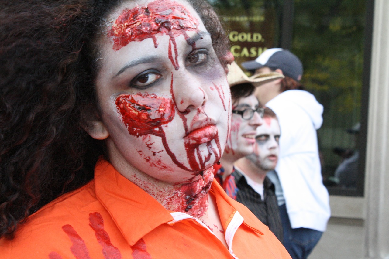 zombie blood halloween free photo