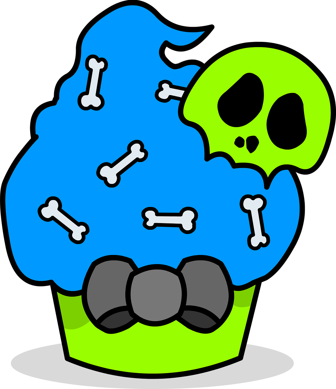 zombie cupcake skull free photo