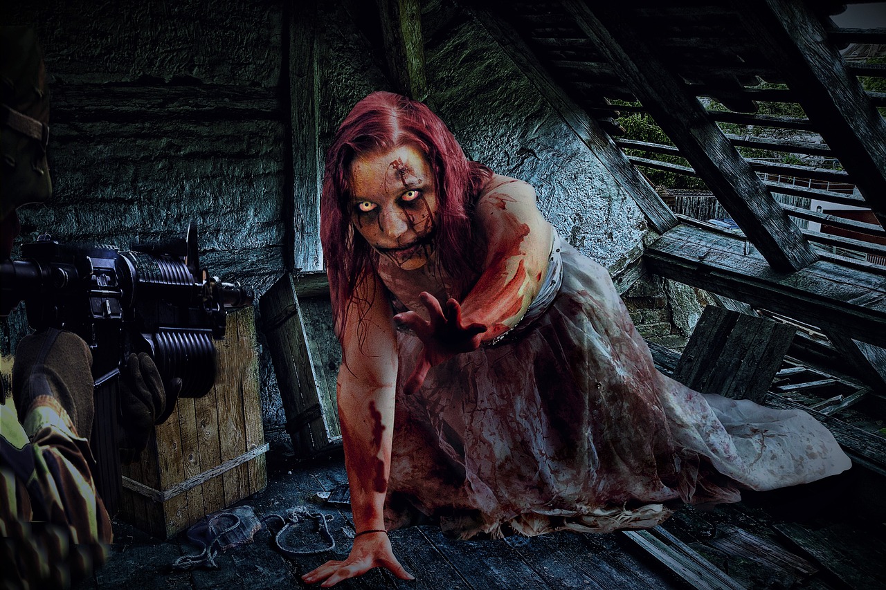 zombie woman soldier free photo