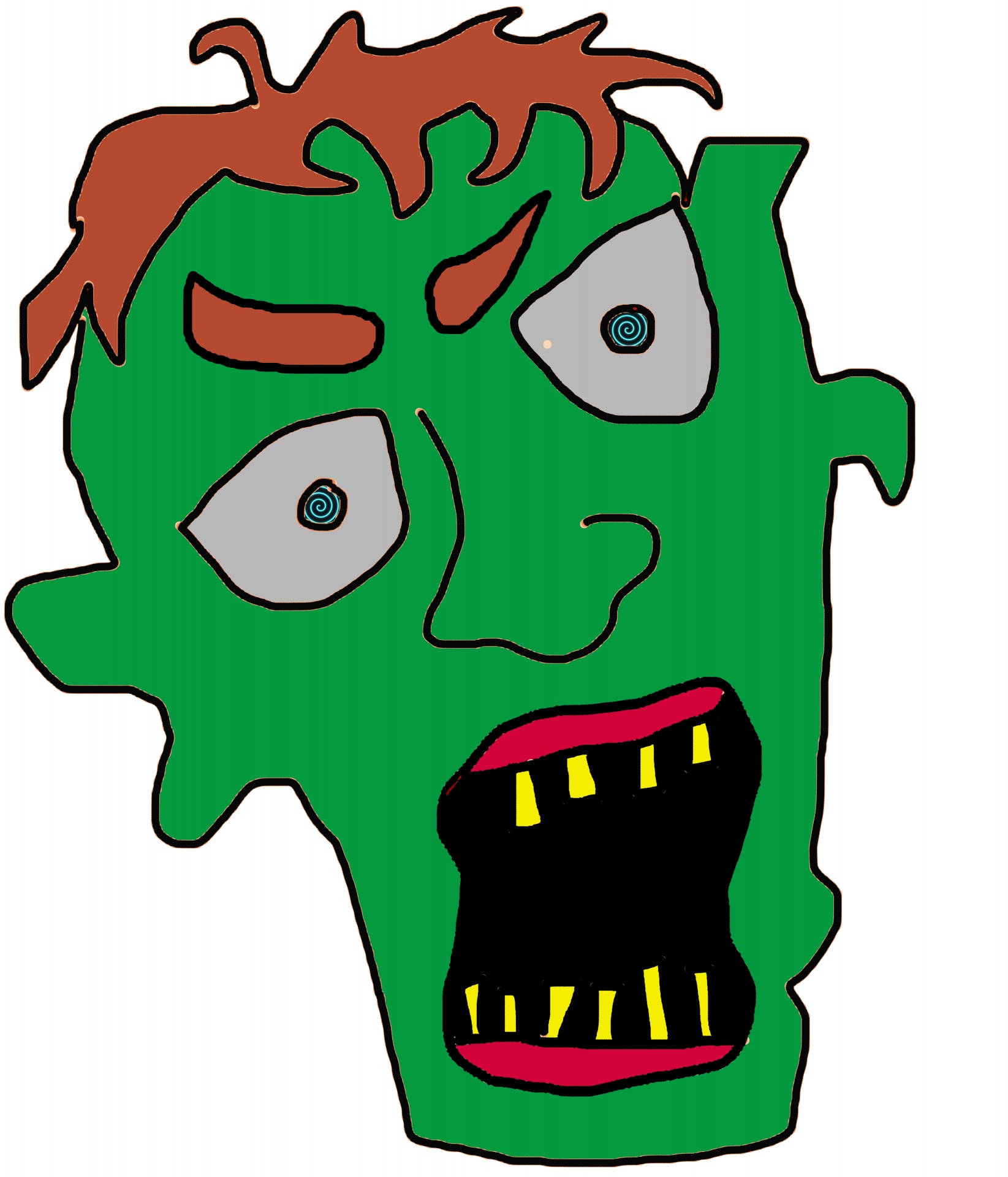 head zombie cartoon free photo