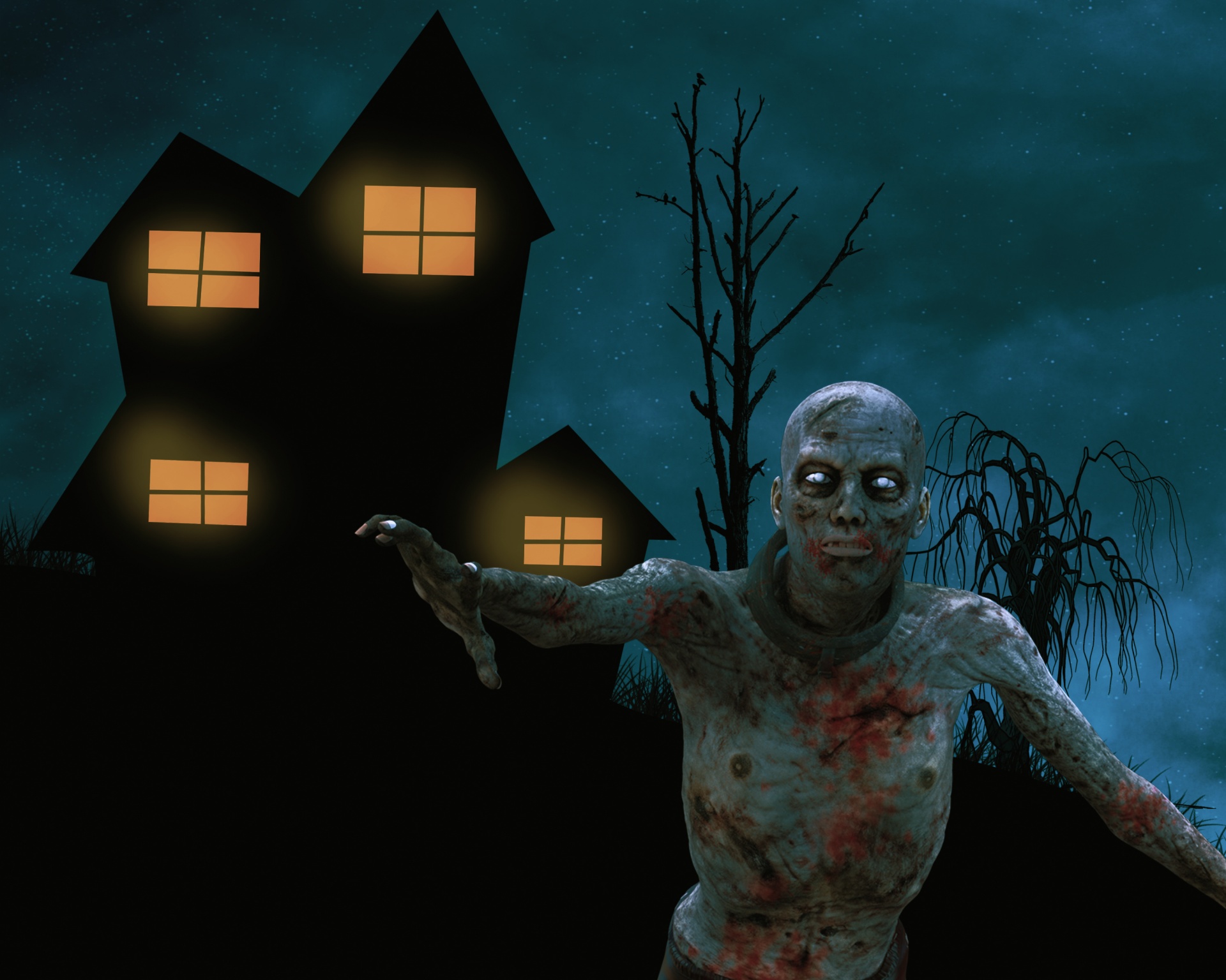 house zombie undead free photo