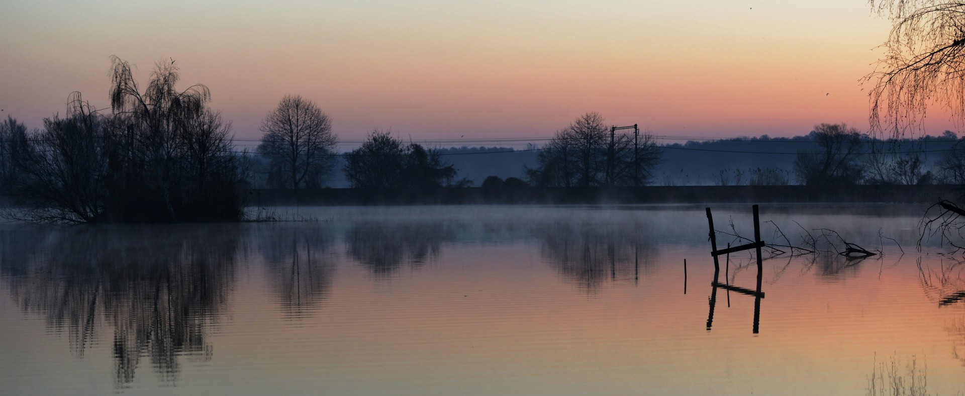 sunrise reflection pond free photo